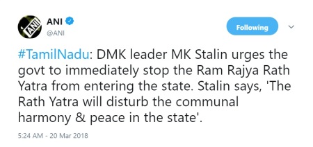 M K Stalin on Ramrath